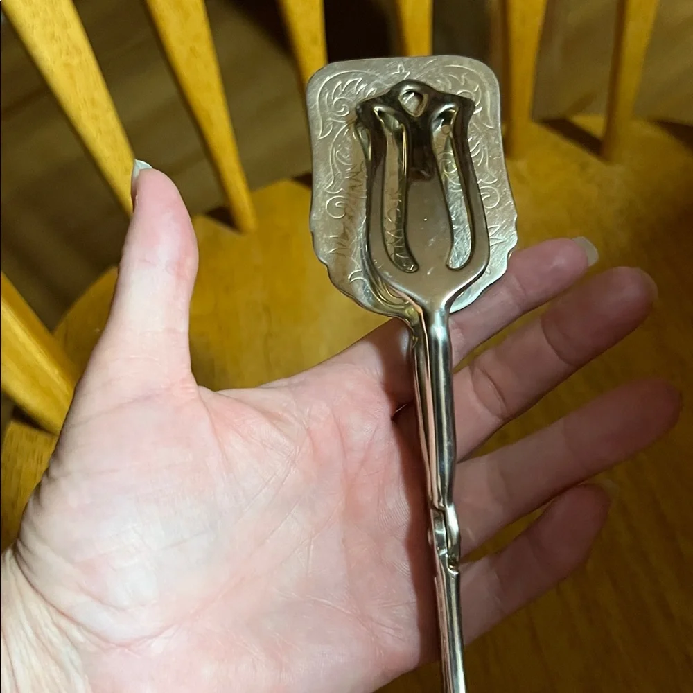 Pastry tongs Italian vintage E.P. Zinc retro cake tongs cake fork